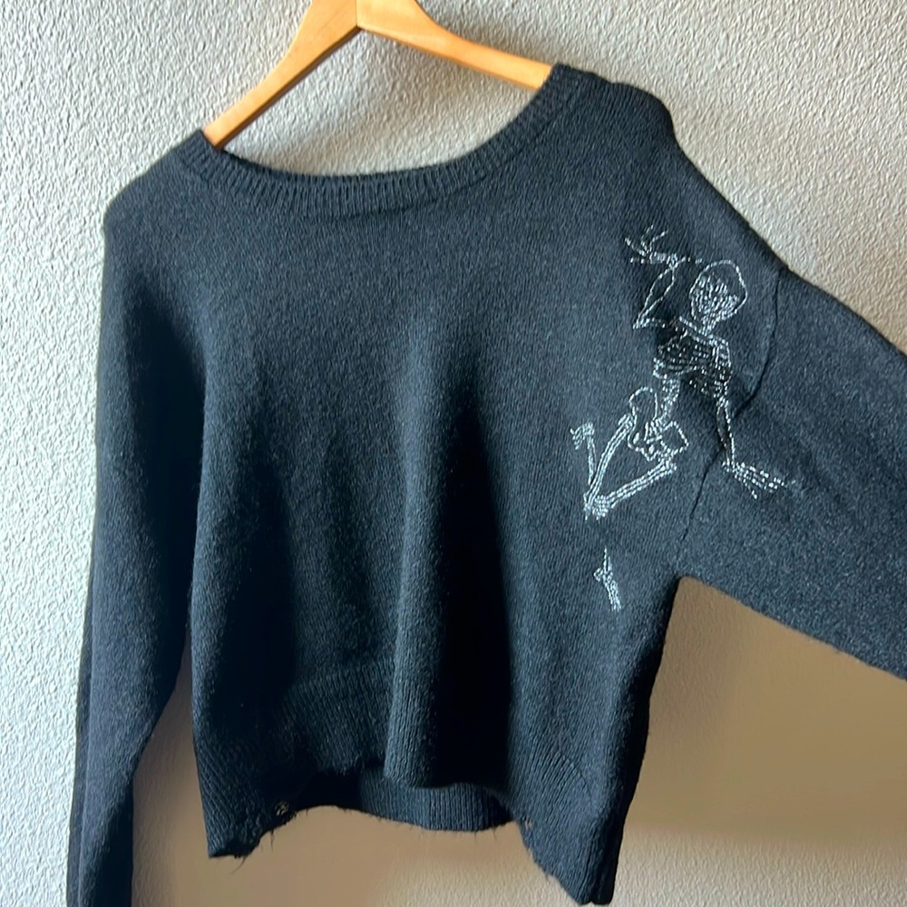Wildfox Skeleton Sweater Small